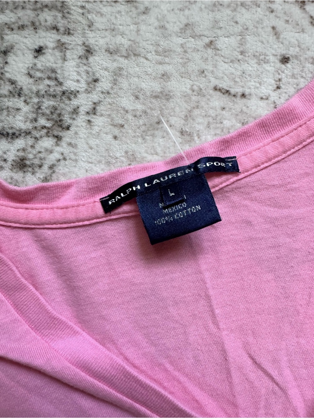 Ralph Lauren V-Neck Short Sleeve Tees - Pink, Green, Teal - Picture 5 of 8